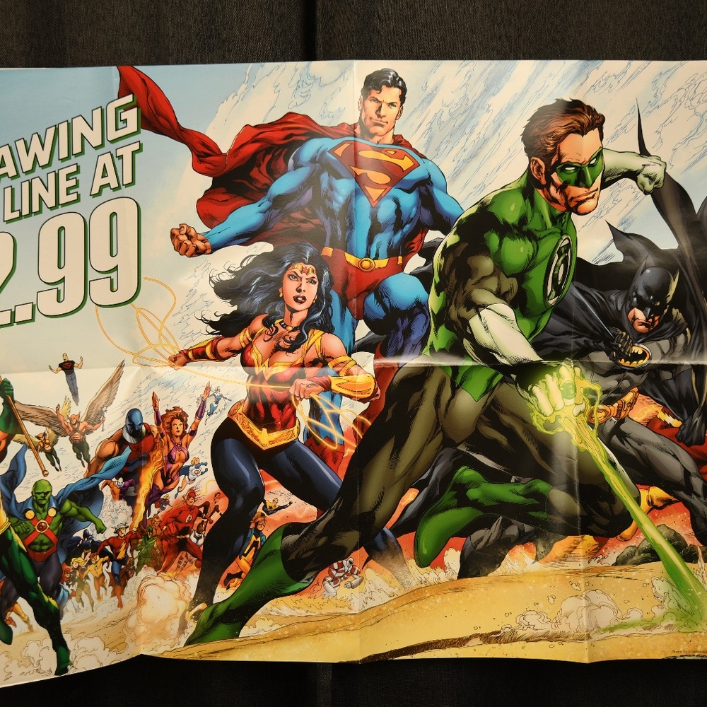 2011 DC BATMAN New 52 SDCC Promo Poster Drawing the Line at $2.99! Wonder Woman